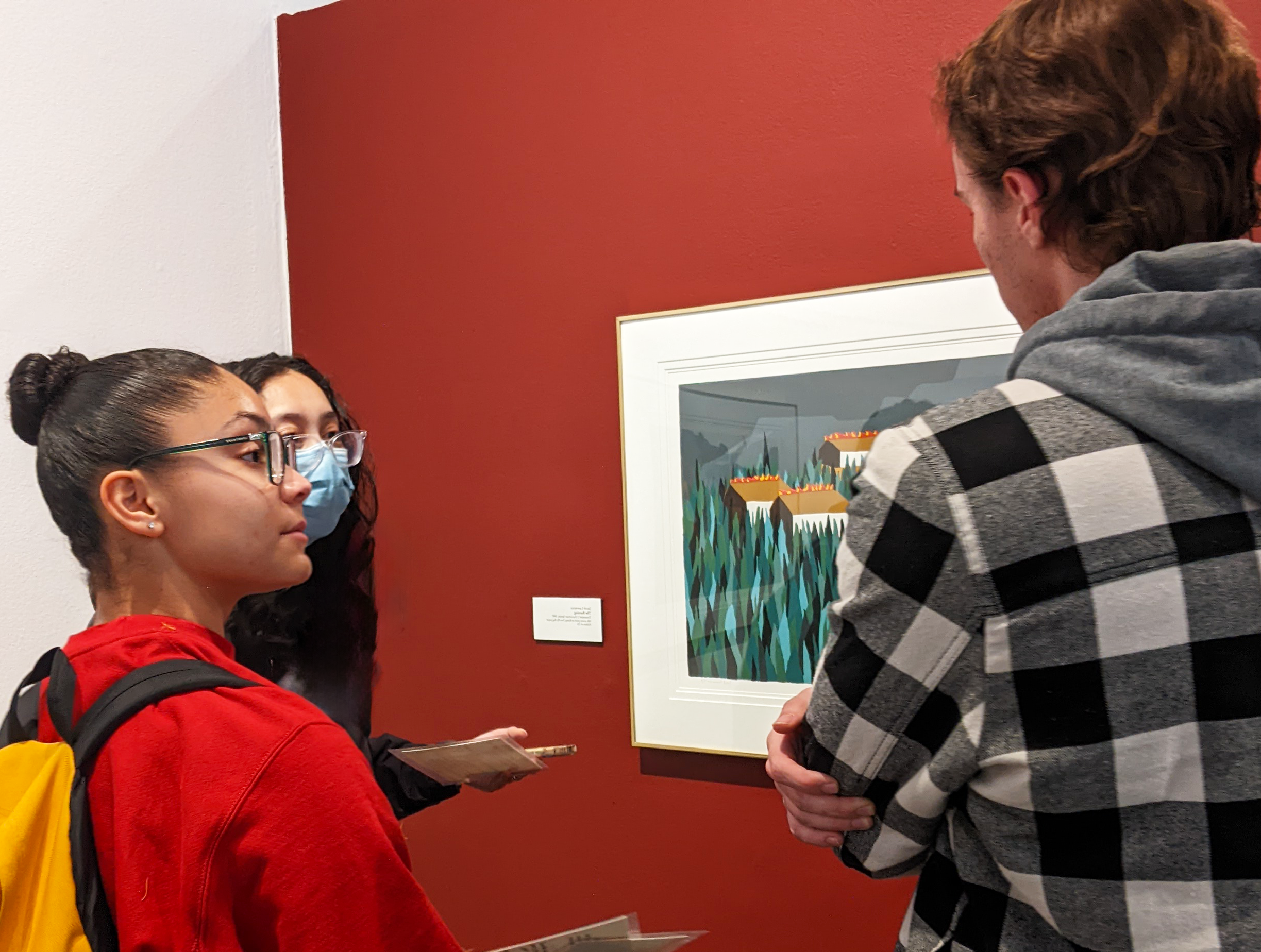 Students in the museum of art