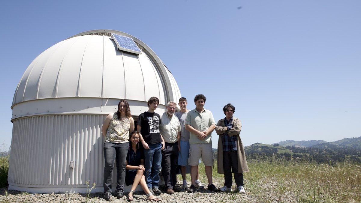 Students standing at Observatory